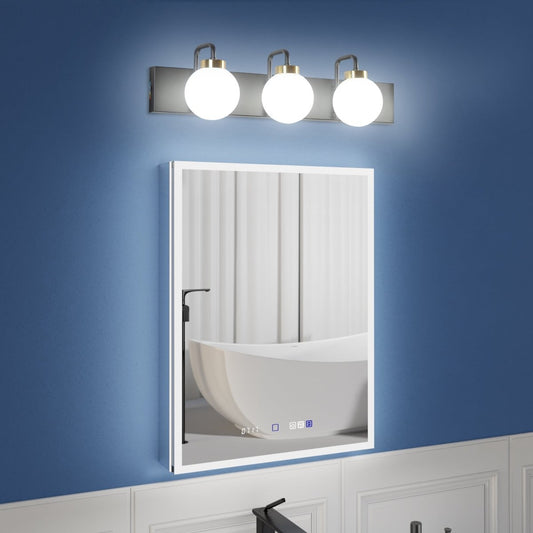 ExBrite 24" 3 - Light LED Vanity Light with Dimmable Switch & Tri - Color Temperature